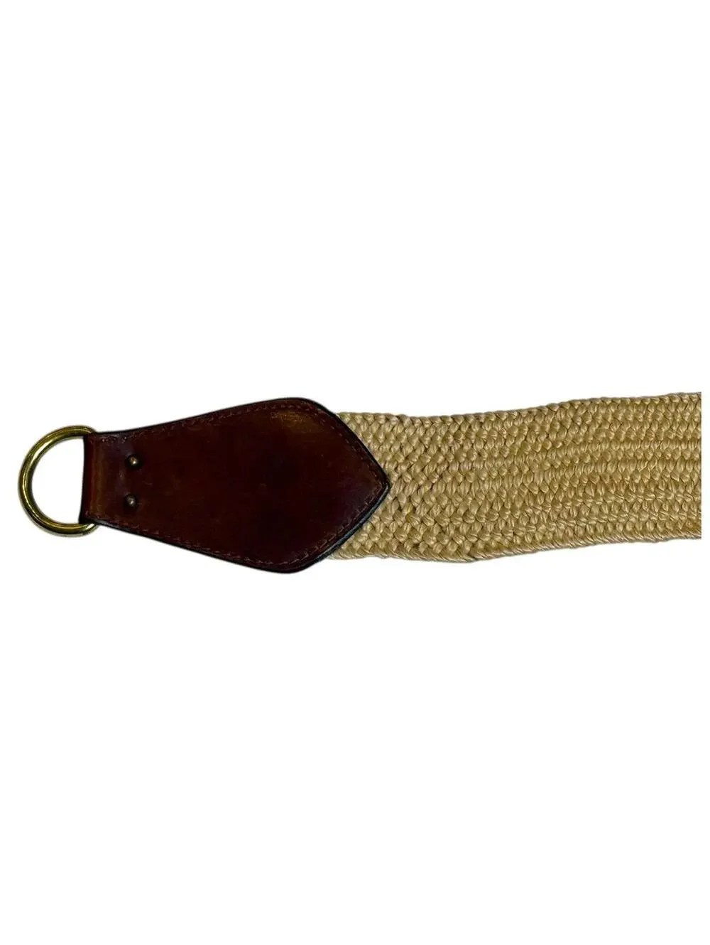 Vintage Handmade Calderon Woven Wonder Belt Leather Accents